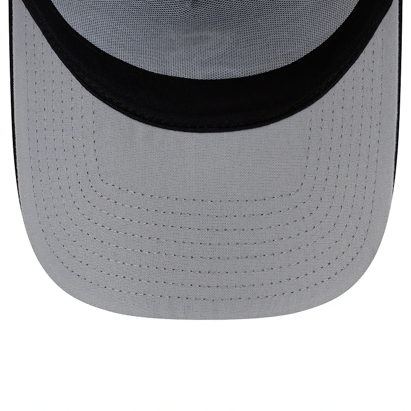 Men's New Era Black Chicago White Sox Side Script 9FORTY A-Frame Trucker Adjustable Hat