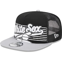 Men's New Era Black Chicago White Sox Speed Golfer Trucker Snapback Hat