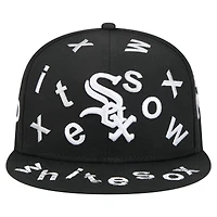 Men's New Era Black Chicago White Sox Team Confetti 59FIFTY Fitted Hat