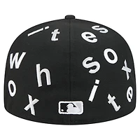 Men's New Era Black Chicago White Sox Team Confetti 59FIFTY Fitted Hat