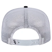 Men's New Era Black Chicago White Sox Team Horizon 9FIFTY A-Frame Trucker Snapback Hat