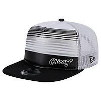 Men's New Era Black Chicago White Sox Team Horizon 9FIFTY A-Frame Trucker Snapback Hat