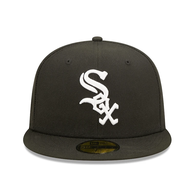 Men's New Era Black Chicago White Sox Team Logo 59FIFTY Fitted Hat