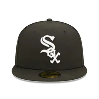 Men's New Era Black Chicago White Sox Team Logo 59FIFTY Fitted Hat