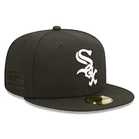 Men's New Era Black Chicago White Sox Team Logo 59FIFTY Fitted Hat