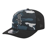 Casquette New Era 9SEVENTY noire pour homme, motif camouflage ton sur ton des Chicago White Sox.
