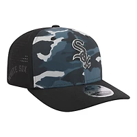 Men's New Era Black Chicago White Sox Tonal Camo 9SEVENTY Stretch-Snap Hat