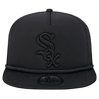 Men's New Era Black Chicago White Sox Tone Foam Meshback Golfer Snapback Hat