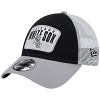 Men's New Era Black Chicago White Sox Two-Tone Patch 9FORTY Snapback Hat