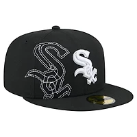 Casquette ajustée 59FIFTY noire des Chicago White Sox pour homme de New Era