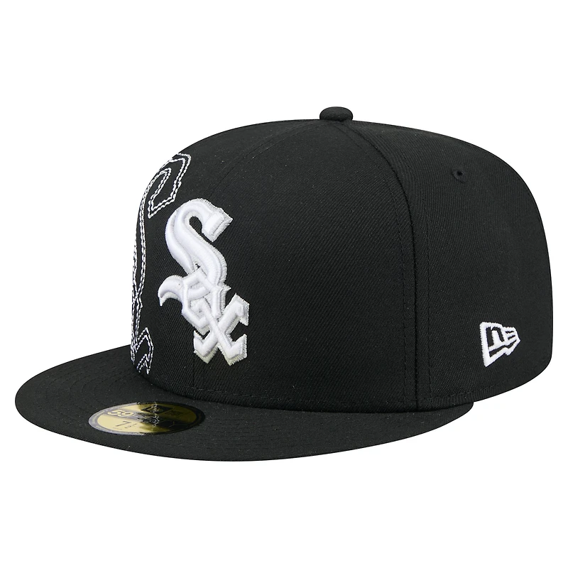 Casquette ajustée 59FIFTY noire des Chicago White Sox pour homme de New Era