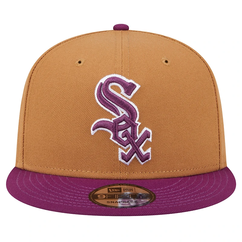 Men's New Era Brown/Purple Chicago White Sox Color Pack Two-Tone 9FIFTY Snapback Hat