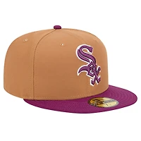 Men's New Era Brown/Purple Chicago White Sox Two-Tone Color Pack 59FIFTY Fitted Hat