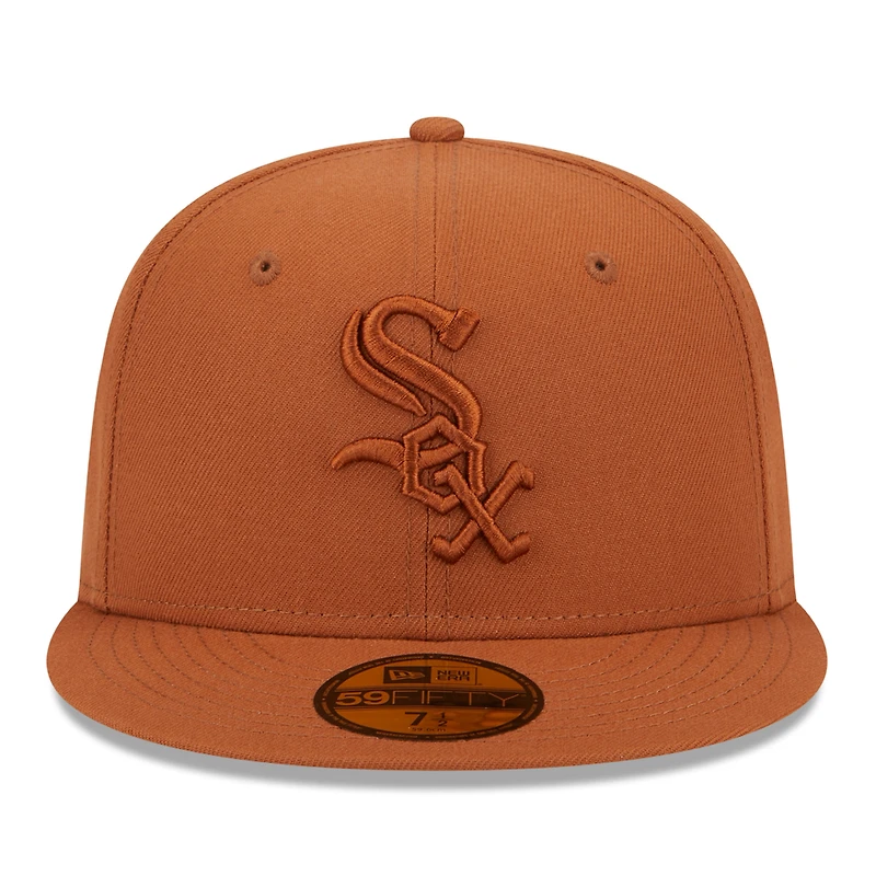 Casquette ajustée 59FIFTY marron New Era pour hommes des Chicago White Sox Spring Color