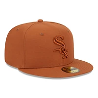 Casquette ajustée 59FIFTY marron New Era pour hommes des Chicago White Sox Spring Color
