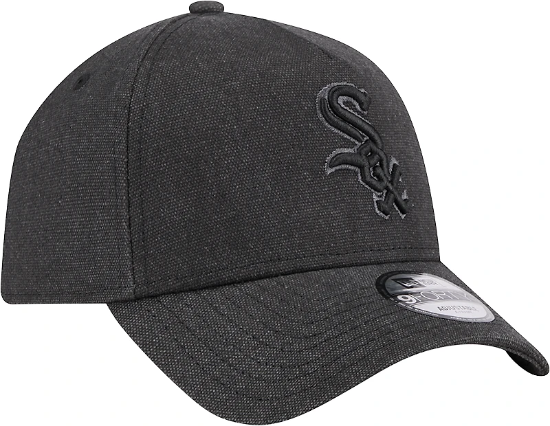 Men's New Era Charcoal Chicago White Sox Logo Essentials 9FORTY A-Frame Adjustable Hat