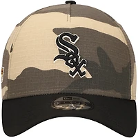 Casquette réglable New Era Chicago White Sox Camo Crown A-Frame 9FORTY pour hommes