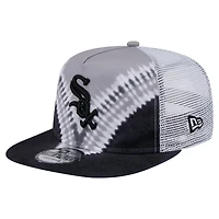 Casquette ajustable New Era Chicago White Sox Tie-Dye Golfer Trucker pour homme