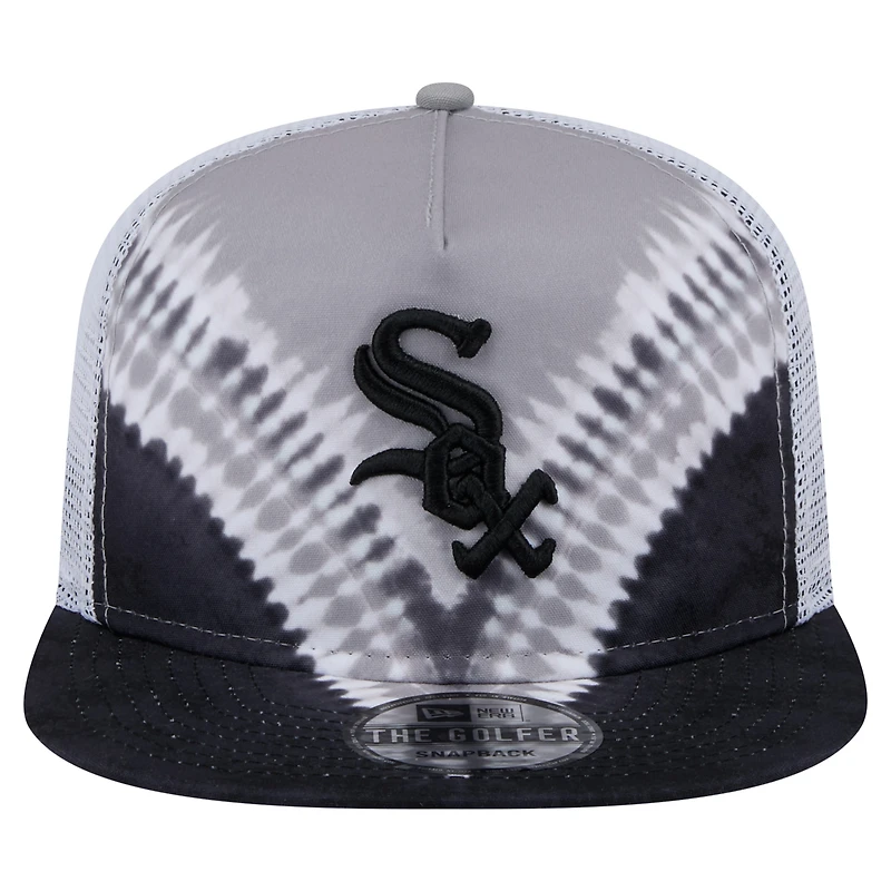 Men's New Era Chicago White Sox Tie-Dye Golfer Trucker Adjustable Hat