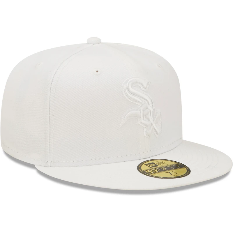Casquette ajustée 59FIFTY Chicago White Sox New Era pour homme, blanc sur