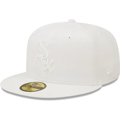 Casquette ajustée 59FIFTY Chicago White Sox New Era pour homme, blanc sur