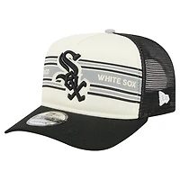 Casquette snapback A-Frame 9FIFTY Trucker pour homme New Era crème/noir Chicago White Sox Banner