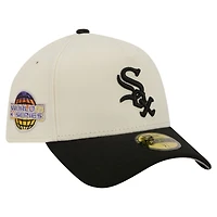 Men's New Era  Cream Chicago White Sox Chrome A-Frame 59FORTY Fitted Hat