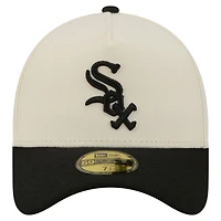 Men's New Era  Cream Chicago White Sox Chrome A-Frame 59FORTY Fitted Hat