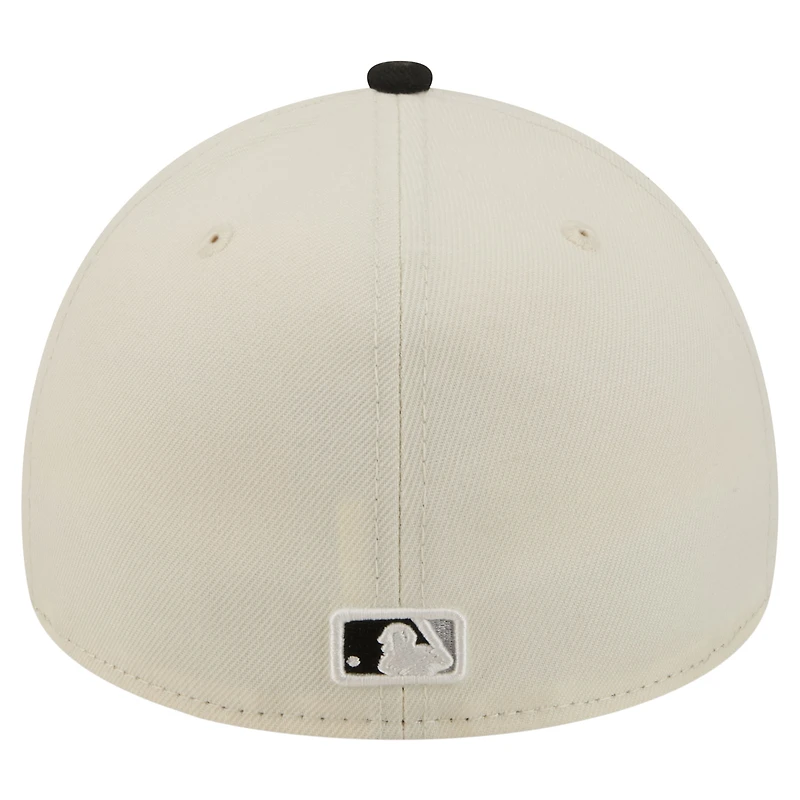 Casquette ajustée New Era crème Chicago White Sox Chrome A-Frame 59FORTY pour homme