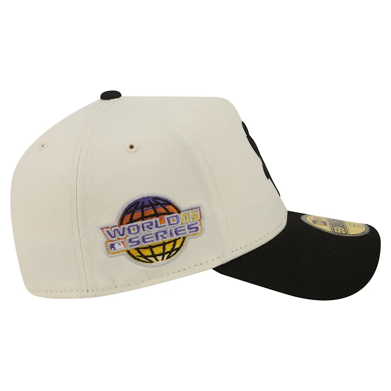 Men's New Era Cream Chicago White Sox Chrome A-Frame 59FORTY Fitted Hat