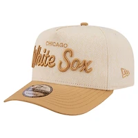 Men's New Era  Cream Chicago White Sox Herringbone 9FIFTY A-Frame Snapback Hat