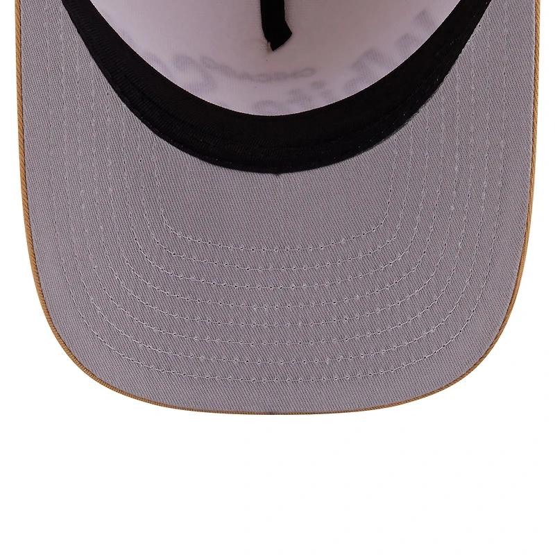 Men's New Era Cream Chicago White Sox Herringbone 9FIFTY A-Frame Snapback Hat