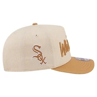 Men's New Era  Cream Chicago White Sox Herringbone 9FIFTY A-Frame Snapback Hat