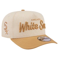 Casquette snapback New Era crème Chicago White Sox à chevrons 9FIFTY pour homme