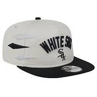 Men's New Era Cream Chicago White Sox Iron Golfer Snapback Hat