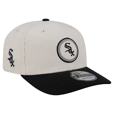 Casquette ajustable New Era 9SEVENTY crème pour homme des Chicago White Sox
