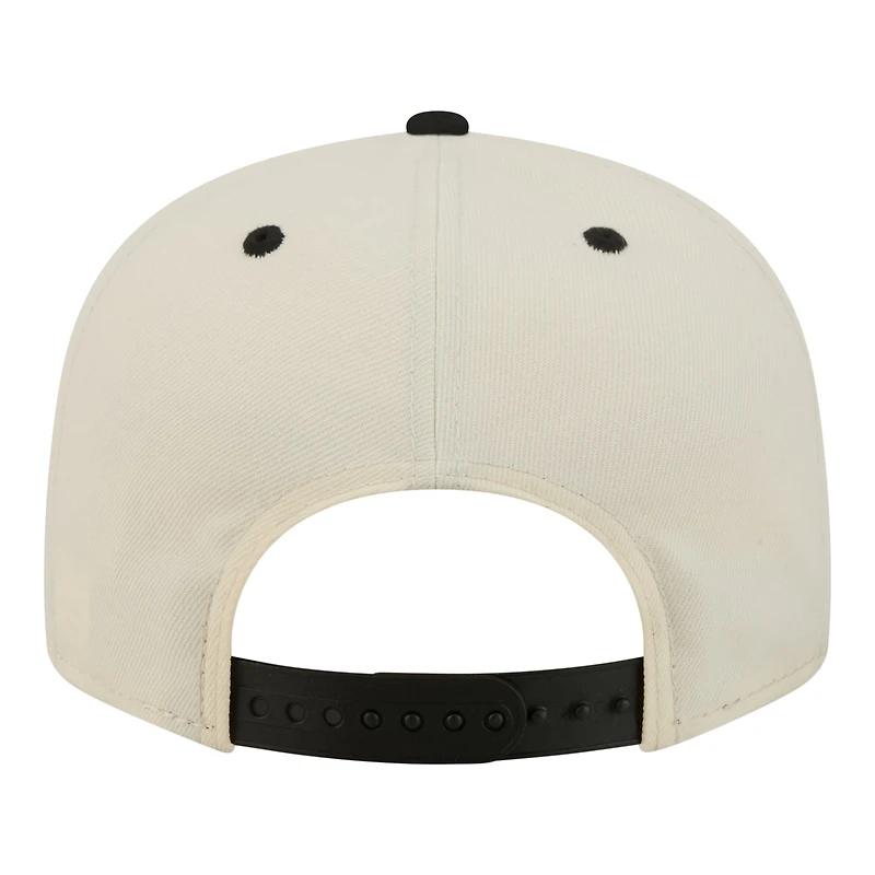 Men's New Era Cream Chicago White Sox Oversized Slogan 9FIFTY Snapback Hat