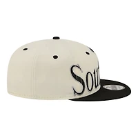 Men's New Era Cream Chicago White Sox Oversized Slogan 9FIFTY Snapback Hat