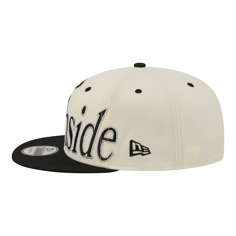 Men's New Era Cream Chicago White Sox Oversized Slogan 9FIFTY Snapback Hat