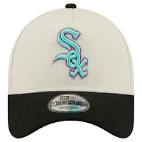 Men's New Era Cream Chicago White Sox Stadium Chrome 9FORTY A-Frame Adjustable Hat