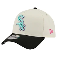 Men's New Era Cream Chicago White Sox Stadium Chrome 9FORTY A-Frame Adjustable Hat