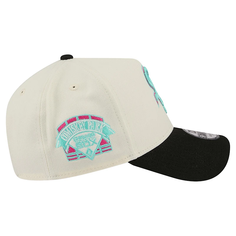 Casquette ajustable New Era crème Chicago White Sox Stadium Chrome 9FORTY pour homme