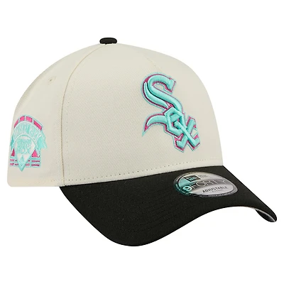 Casquette ajustable New Era crème Chicago White Sox Stadium Chrome 9FORTY pour homme