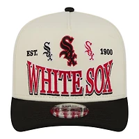 Casquette ajustable New Era crème Chicago White Sox Throwback Tri-Hit A-Frame 9FIFTY pour homme