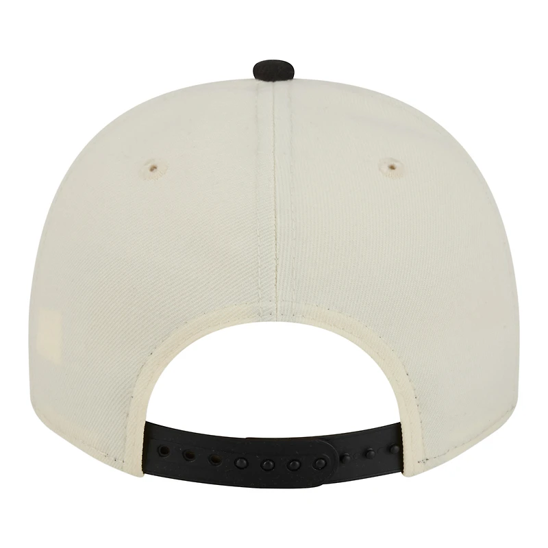 Men's New Era Cream Chicago White Sox Throwback Tri-Hit A-Frame 9FIFTY Adjustable Hat
