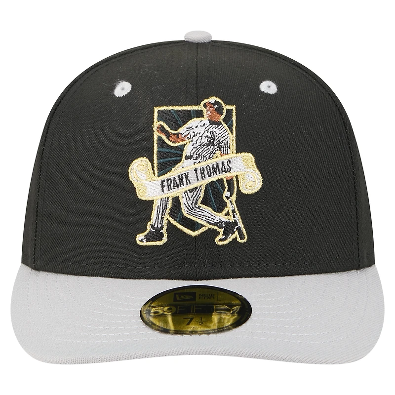Casquette ajustée 59FIFTY Frank Thomas noire des Chicago White Sox pour homme de New Era
