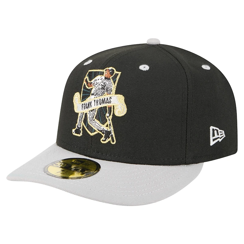Casquette ajustée 59FIFTY Frank Thomas noire des Chicago White Sox pour homme de New Era