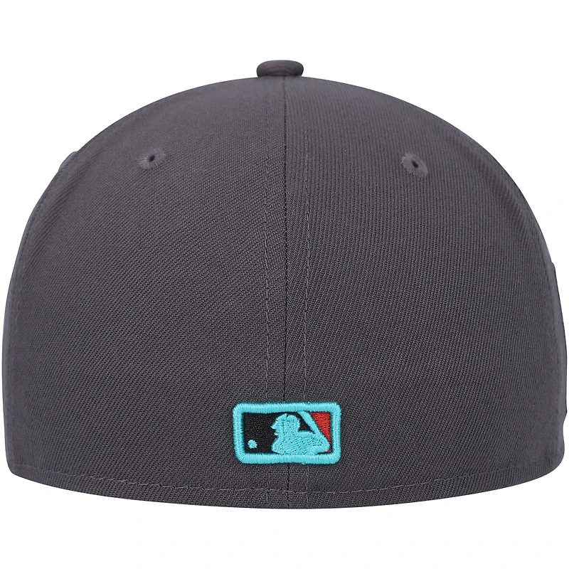 Men's New Era Graphite Chicago White Sox  Print Undervisor 59FIFTY Fitted Hat