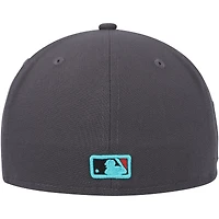 Men's New Era Graphite Chicago White Sox  Print Undervisor 59FIFTY Fitted Hat