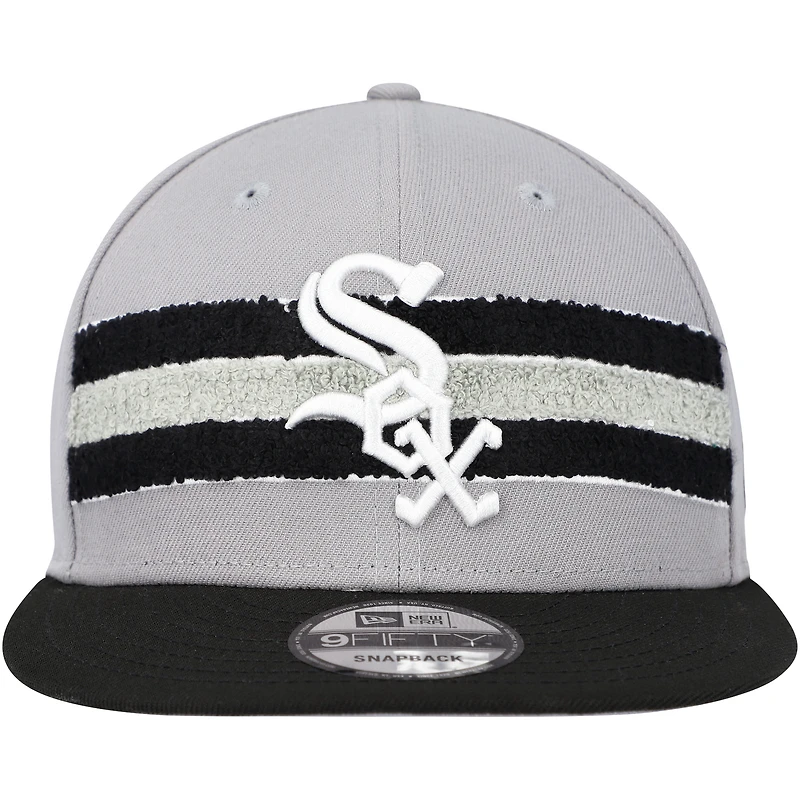 Men's New Era Gray/Black Chicago White Sox Band 9FIFTY Snapback Hat